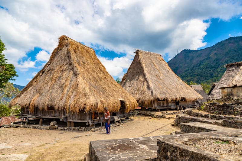 Traditionelle Häuser im Dorf Wologai am Kelimutu auf der Insel Flores - ©umike_foto - stock.adobe.com