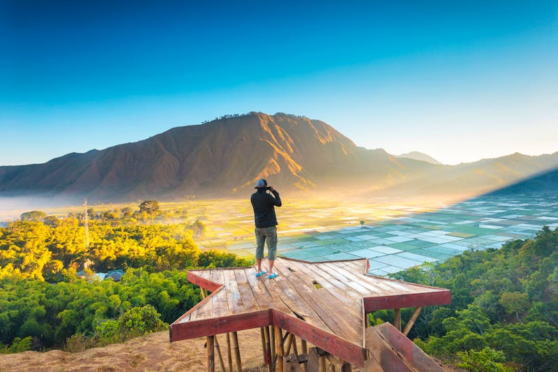 Aussichtspunkt bei Sembalun am Rinjani Vulkan auf Lombok  - ©farizun amrod - stock.adobe.com