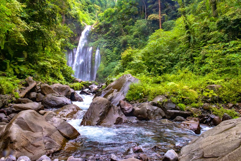 Sendang Gile Wasserfall im Mount Rinjani Nationalpark auf Lombok - ©Luis - stock.adobe.com