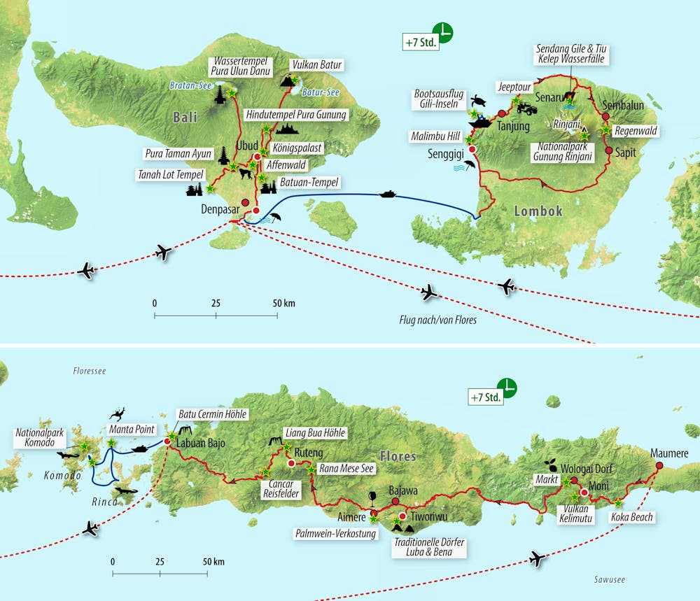Reisekarte ID-IDSUN und GO-IDSUN – © Eberhardt TRAVEL