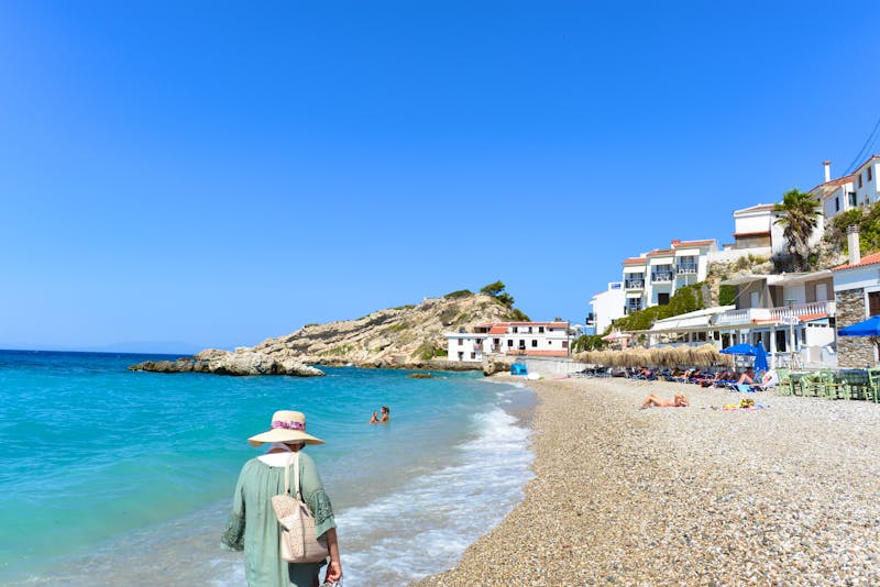 Strand in Kokkari auf Insel Samos in der Ostägäis - Griechenland  - ©Ilhan Balta - stock.adobe.com