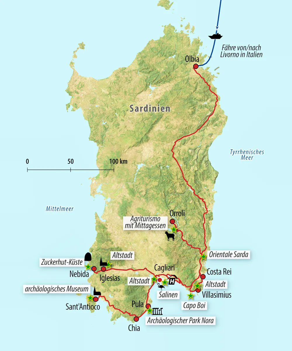 Ihre Reiseroute &ndash; &copy; Eberhardt TRAVEL