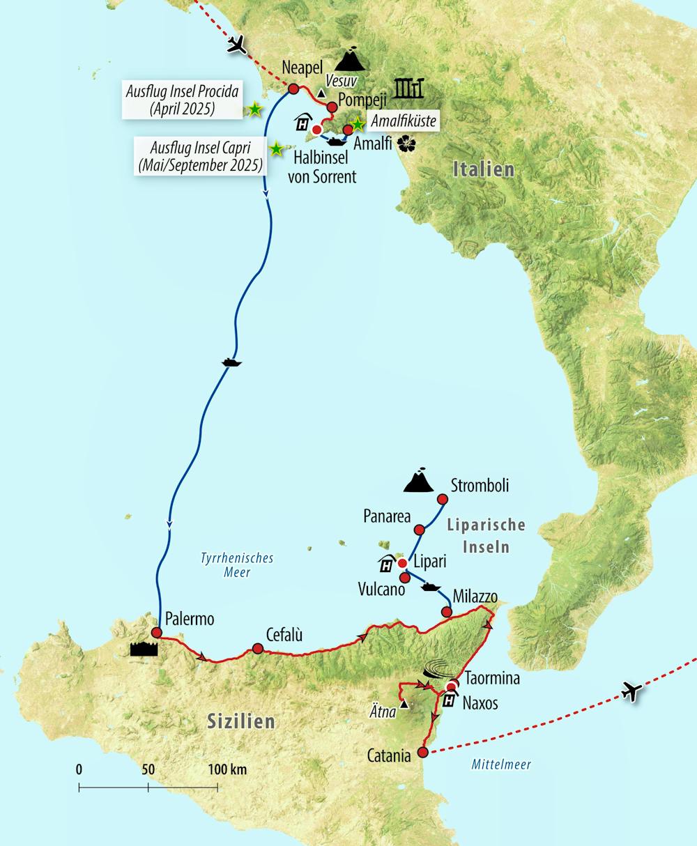 IT-AETNA Reisekarte – © Eberhardt TRAVEL 