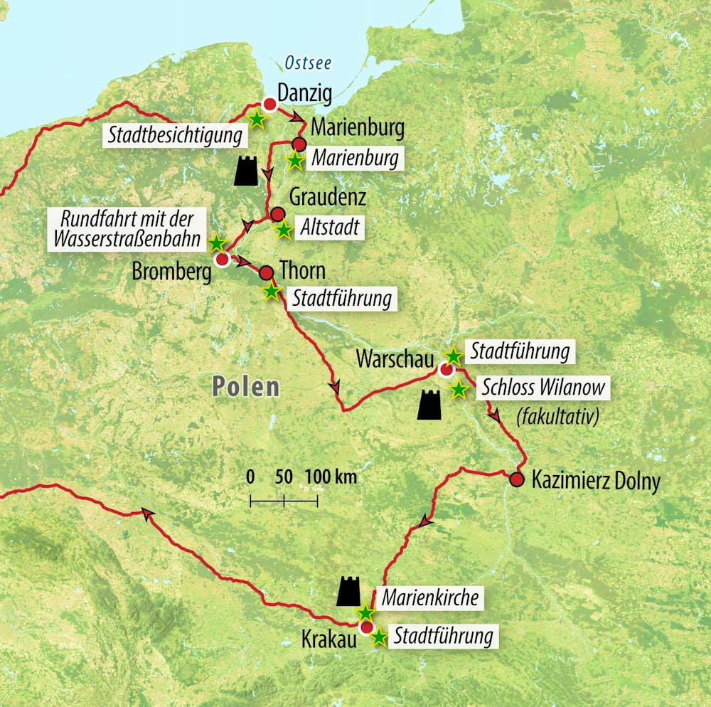 Ihre Reiseroute – © Eberhardt TRAVEL