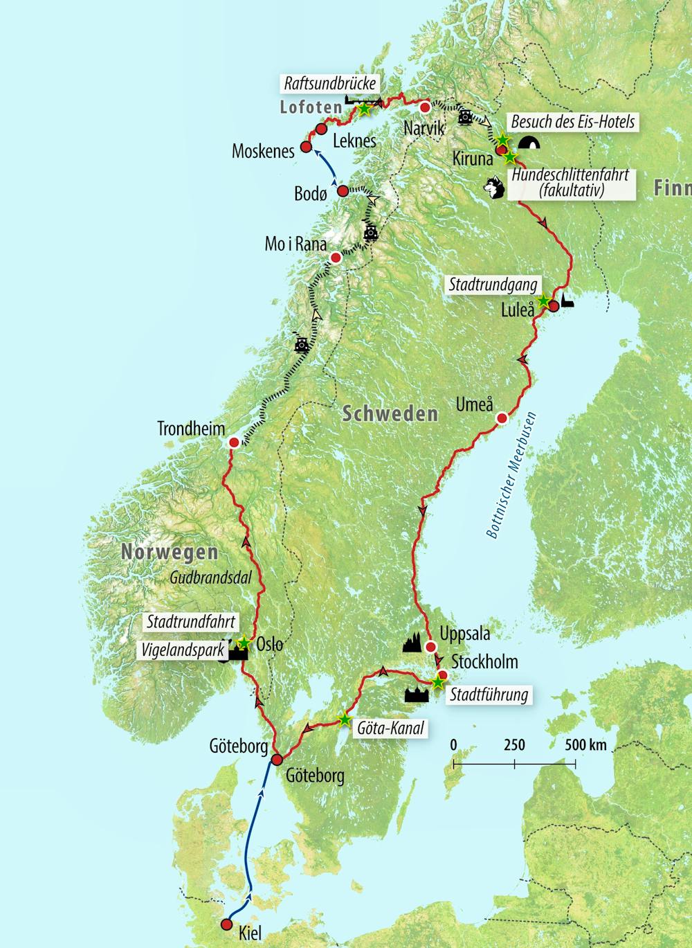 Ihre Reiseroute – © Eberhardt TRAVEL 