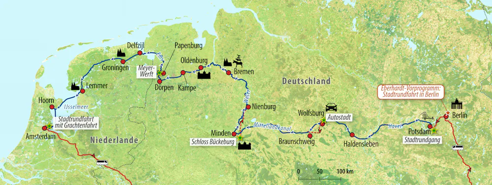 DE-BERAM Reisekarte &ndash; &copy; Eberhardt TRAVEL