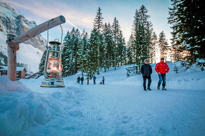 Schwägalp Laternliweg im Winter - ©Säntis-Schwebebahn AG