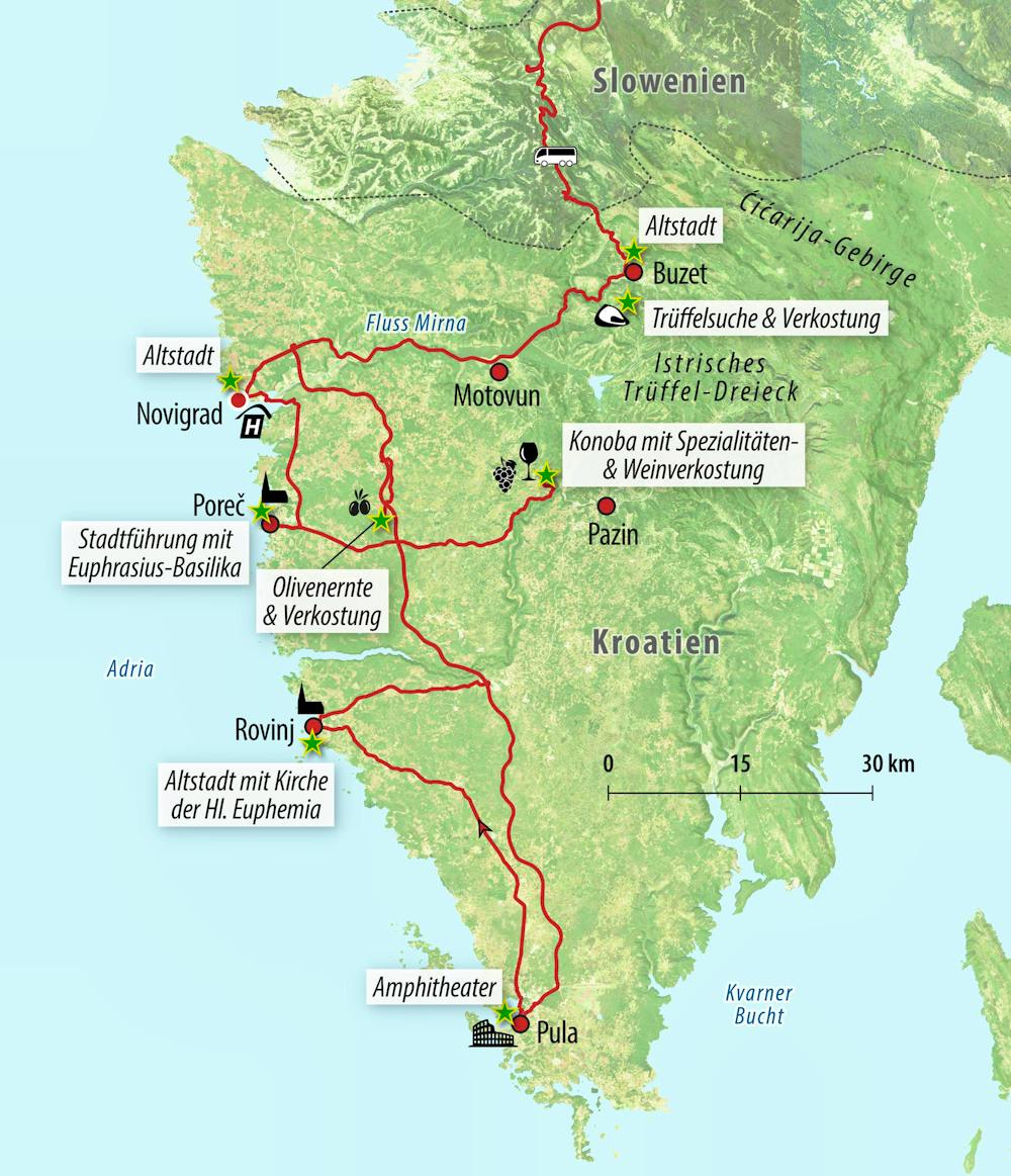 Ihre Reiseroute – © Eberhardt TRAVEL