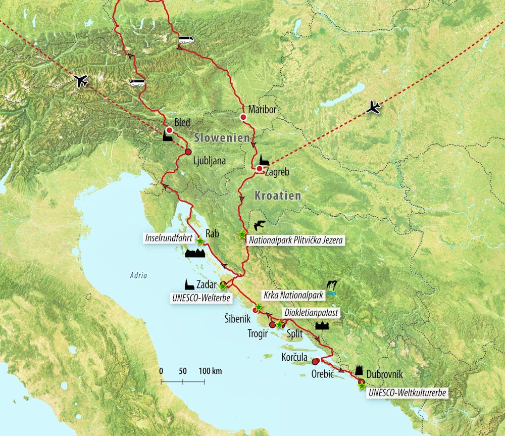 Ihre Reiseroute – © Eberhardt TRAVEL