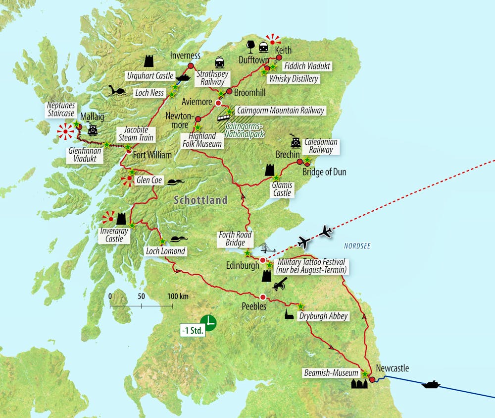 GB-DAMPF Reisekarte – © Eberhardt TRAVEL 