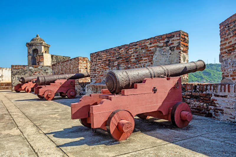 Kanonen auf der Festung San Felipe in Cartagena - ©ArtushFoto - stock.adobe.com