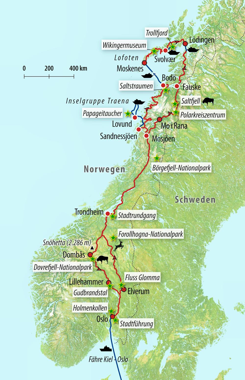 Ihre Reiseroute – © Eberhardt TRAVEL