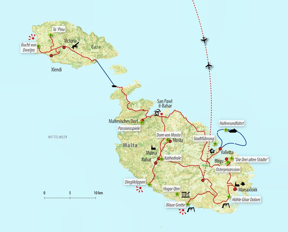 MT-OSTER Reisekarte – © Eberhardt TRAVEL