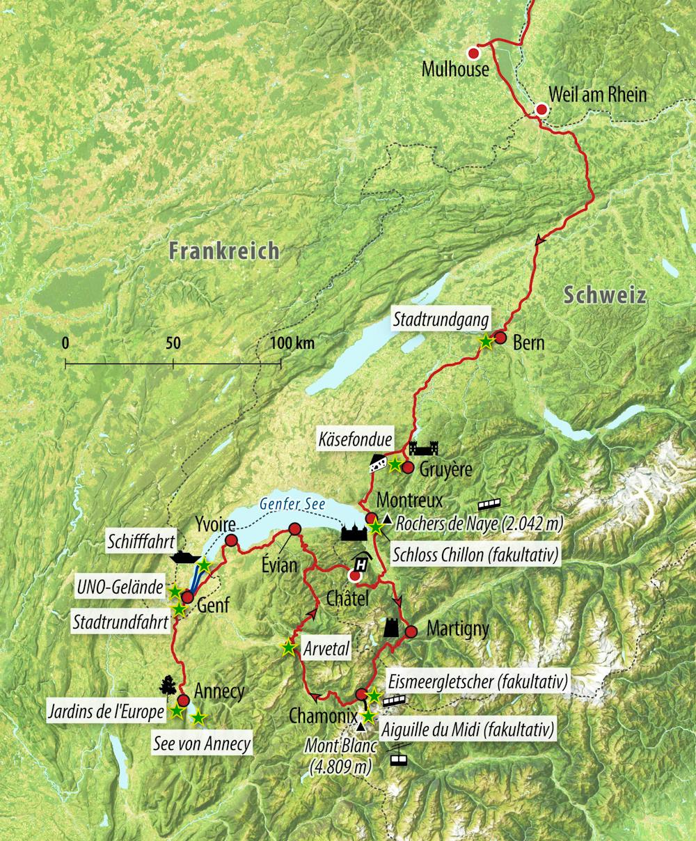 Ihre Reiseroute – © Eberhardt TRAVEL