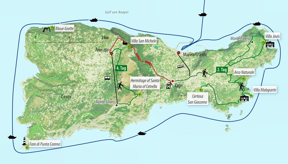 Ihre Reiseroute IT-CAPRI – ©  - Eberhardt TRAVEL 