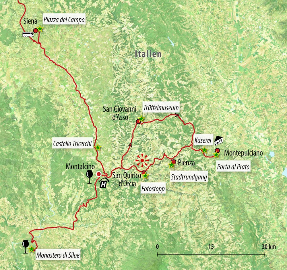 Ihre Reiseroute IT-TOSFL – © Eberhardt TRAVEL