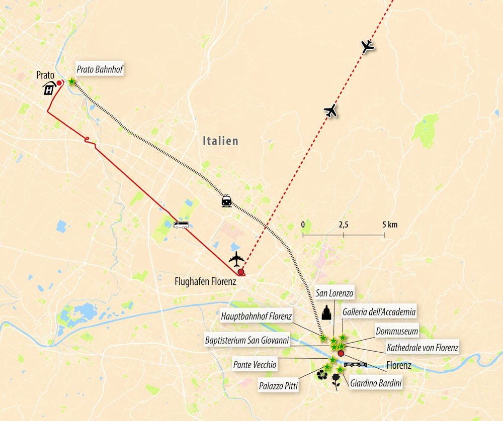 Ihre Reiseroute IT-FLORB – © - Eberhardt TRAVEL