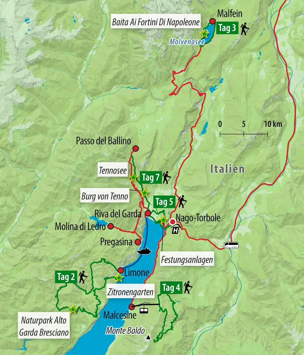 Ihre Reiseroute IT-WAGAR &ndash; &copy; Eberhardt TRAVEL