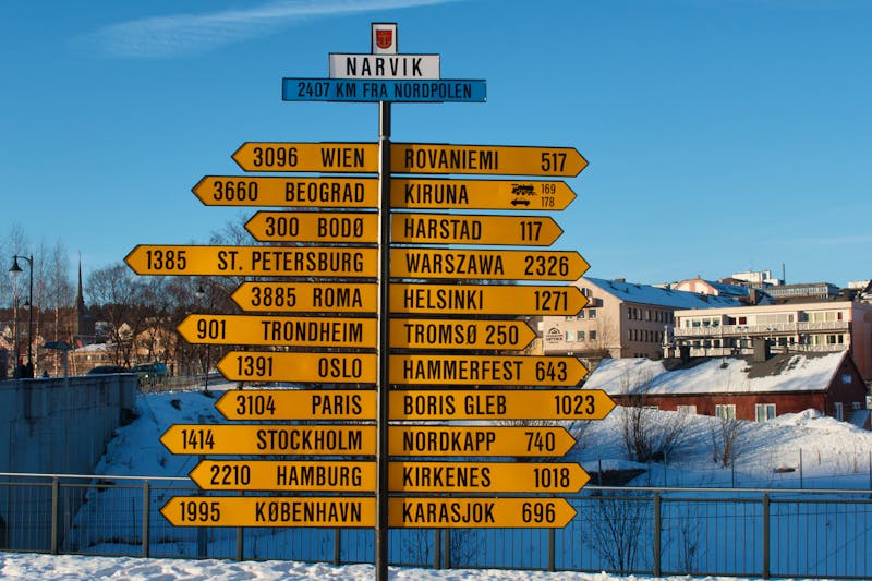 Wegweiser in Narvik - Norwegen - ©Sebastian Ga - stock.adobe.com