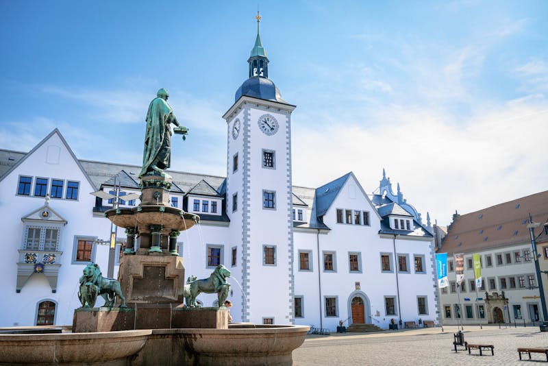 Freiberger Rathaus Rathaus am auf dem Obermarkt in Freiberg  - ©Robert - stock.adobe.com