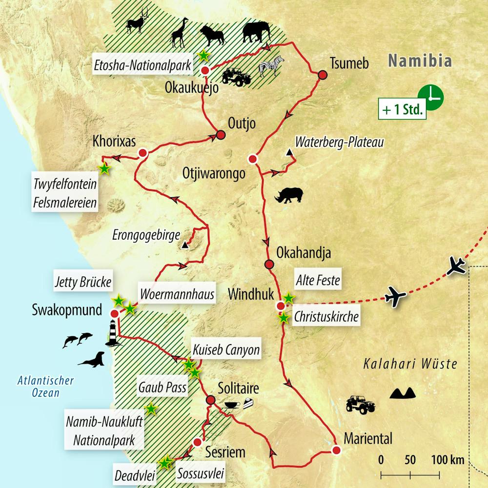 Ihre Reiseroute – © Eberhardt TRAVEL