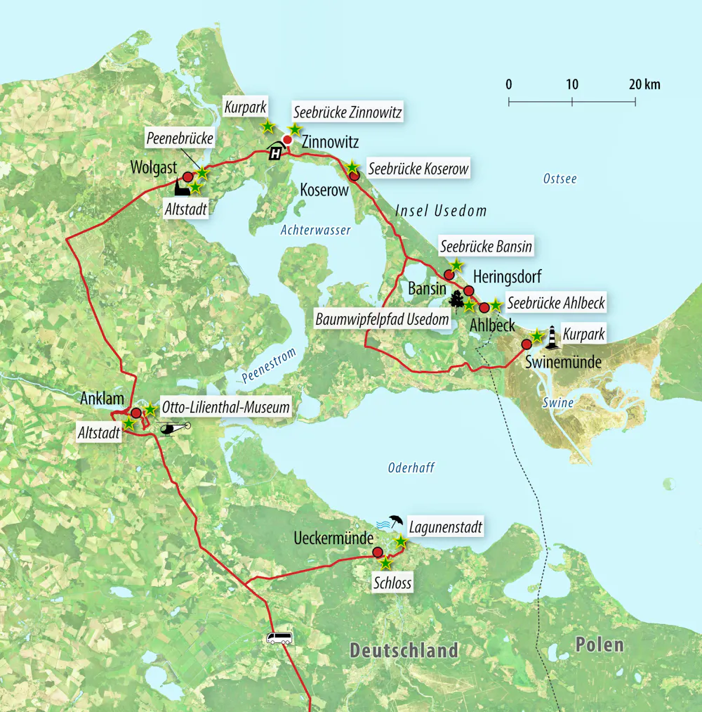 Ihre Reiseroute &ndash; &copy; Eberhardt TRAVEL