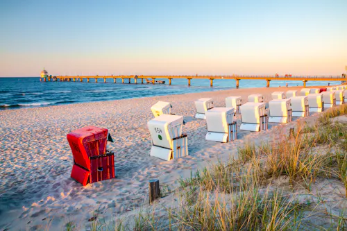 Sonnenuntergang an der Seebrücke Zinnowitz &ndash; &copy; Stefan Kretzschmar - stock.adobe.com