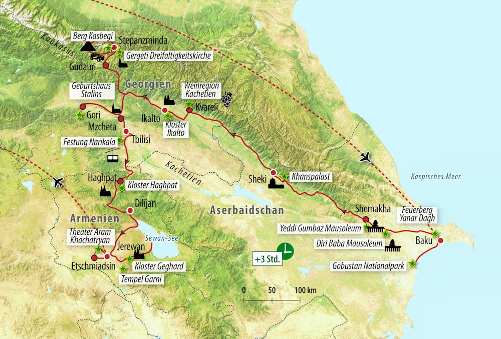 AM-AMGEO Reisekarte – © Eberhardt TRAVEL