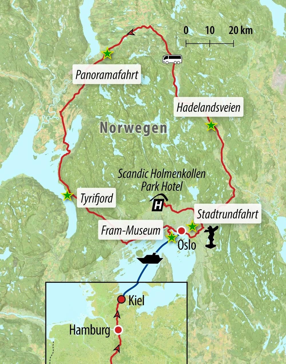 Ihre Reiseroute &ndash; &copy; Eberhardt TRAVEL