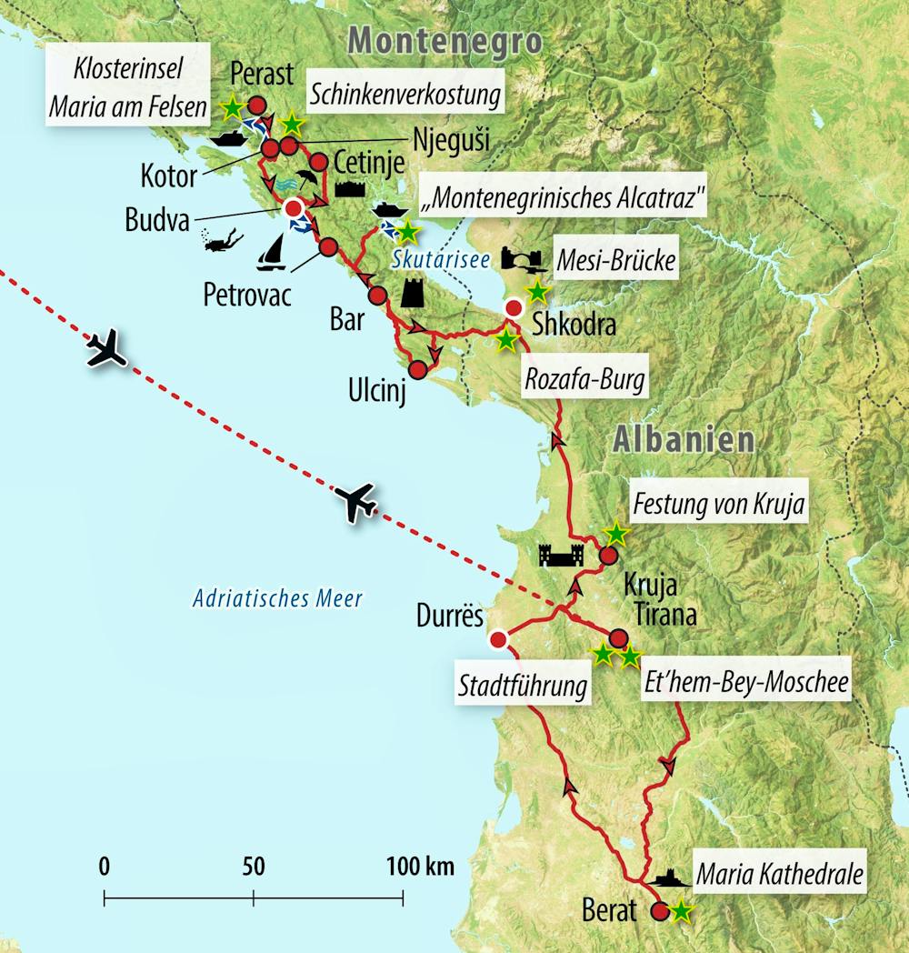 Ihre Reiseroute – © Eberhardt TRAVEL