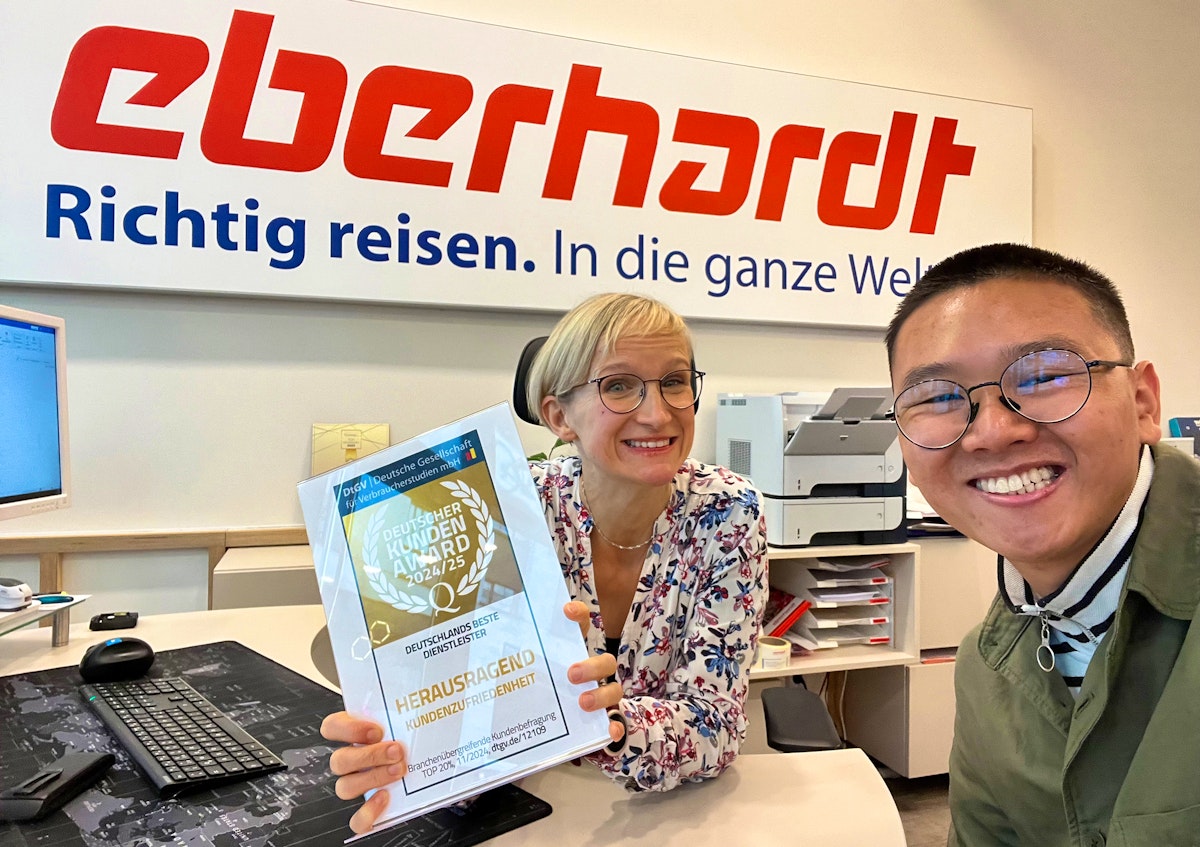 Deutscher Kunden-Award 2024 -  Reisebüro Dresden – © Eberhardt TRAVEL