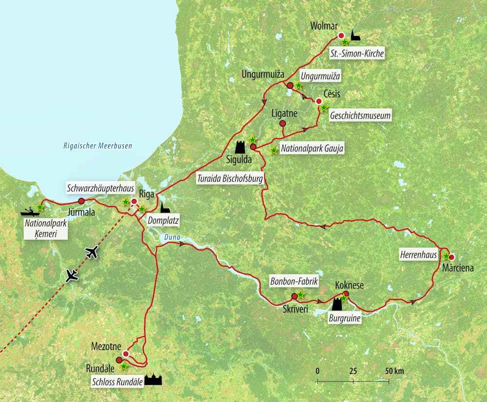 Ihre Reiseroute – © Eberhardt TRAVEL
