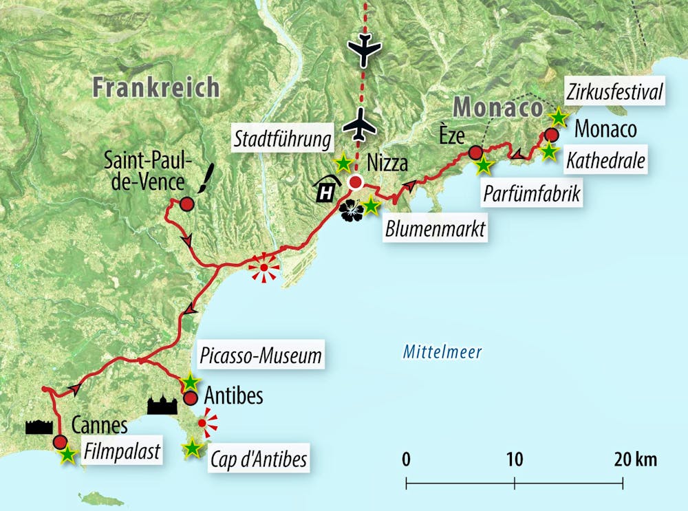 Ihre Reiseroute – © Eberhardt TRAVEL