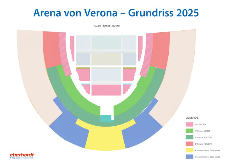 Arena die Verona - Grundriss Opern 2025 - ©Eberhardt TRAVEL 