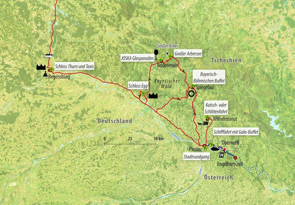 Ihre Reiseroute DE-WWPAS – © Eberhardt TRAVEL