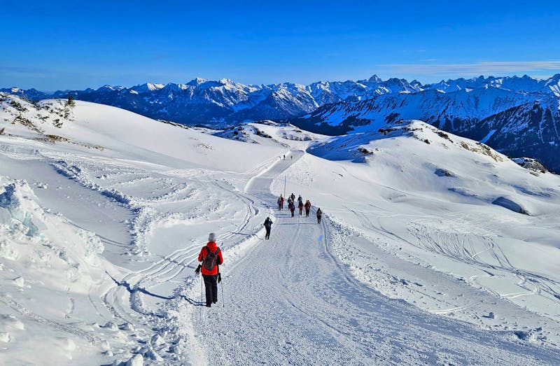 Wanderung über den Gottesacker - Winterreise Kleinwalsertal - ©Ria Heilmann - Eberhardt TRAVEL