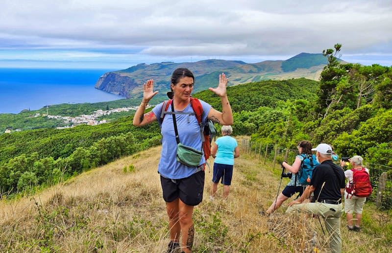 Wanderung auf der Insel Graciosa - Blick auf Luz an der Südküste  - ©Ria Heilmann - Eberhardt TRAVEL