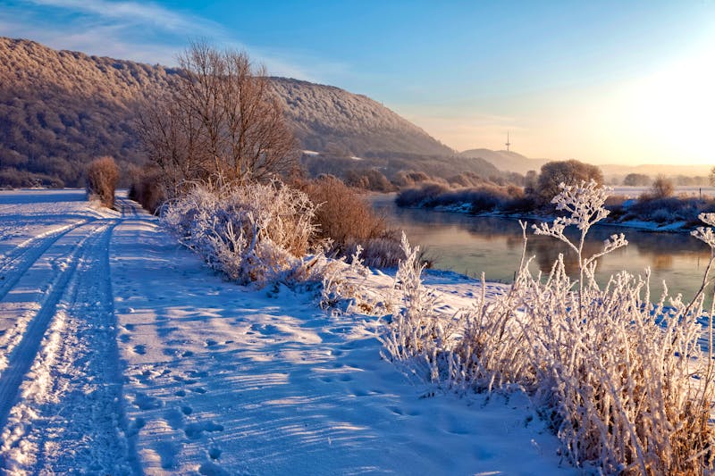 Weser und Weserbergland im Winter - ©Blickfang - stock.adobe.com