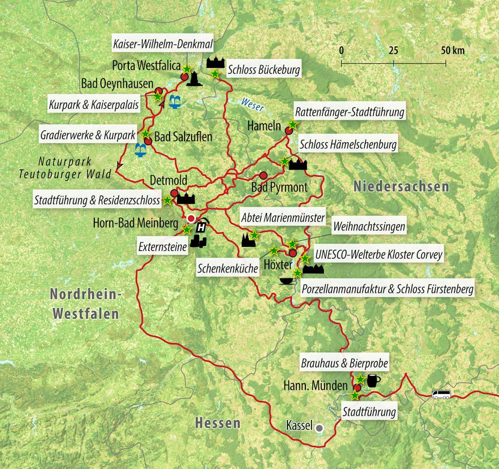Ihre Reiseroute Weihnachten & Silvester – © Eberhardt TRAVEL
