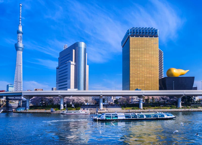 Bootsfahrt auf dem Sumida-Fluss in Tokio - ©picture cells - stock.adobe.com