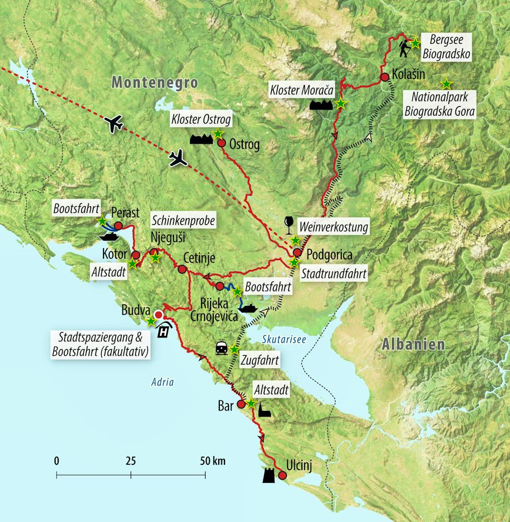 Ihre Reiseroute – © Eberhardt TRAVEL