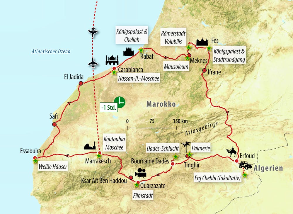 Ihre Reiseroute MA-MAR12 – © Eberhardt TRAVEL