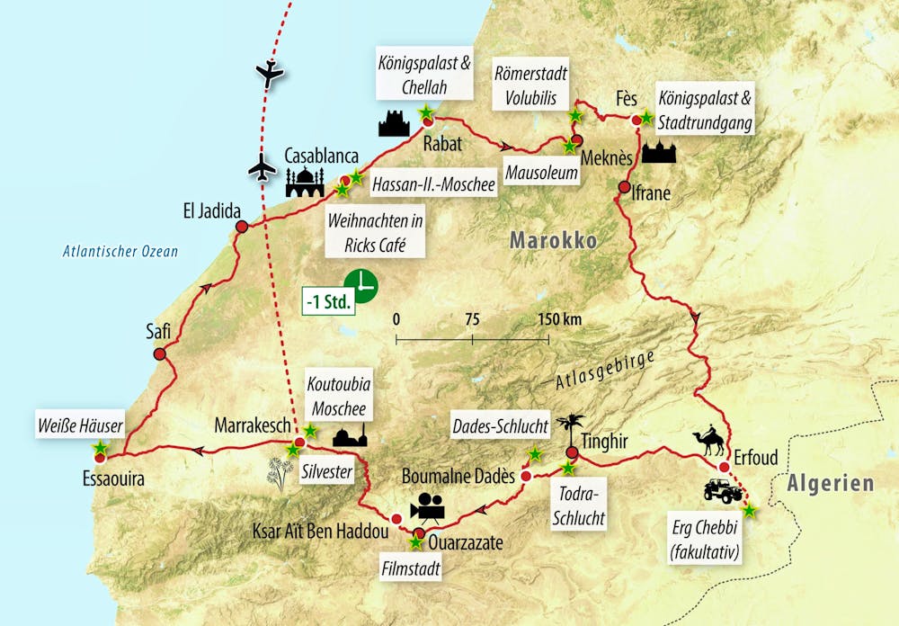 Ihre Reiseroute MA-WYMAR – © Eberhardt TRAVEL