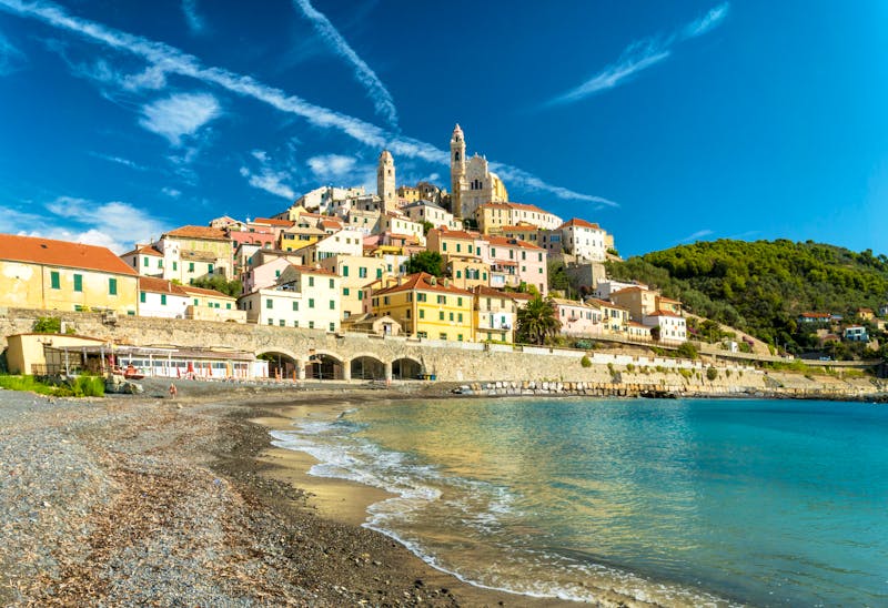 Strand von Cervo - Riviera di Ponente in Ligurien - ©schame87 - stock.adobe.com