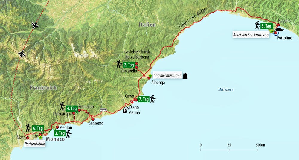 Ihre Reiseroute FR-BWWNZ  – © Eberhardt TRAVEL 