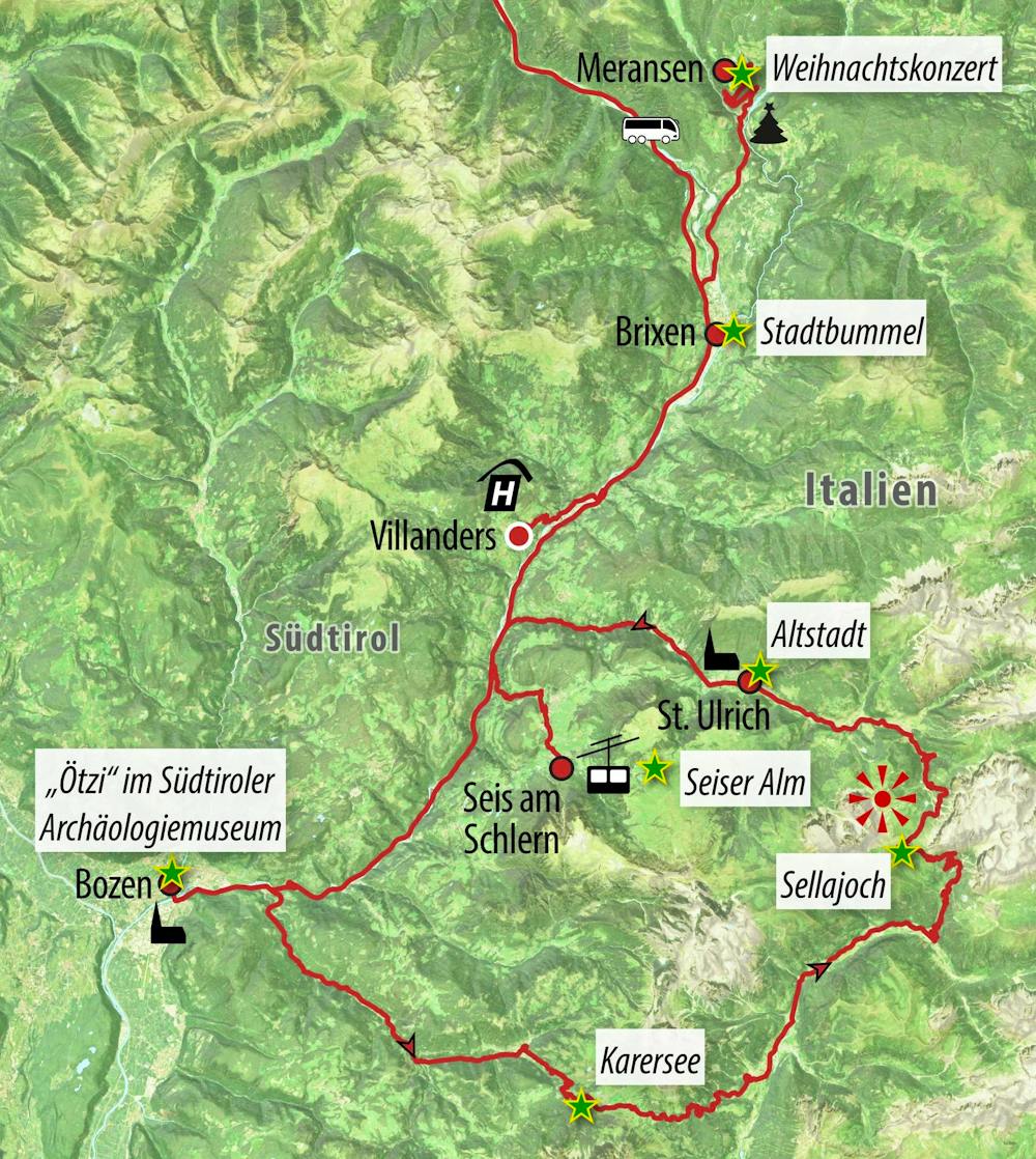 Reiseroute IT-WWSUD – © Eberhardt TRAVEL
