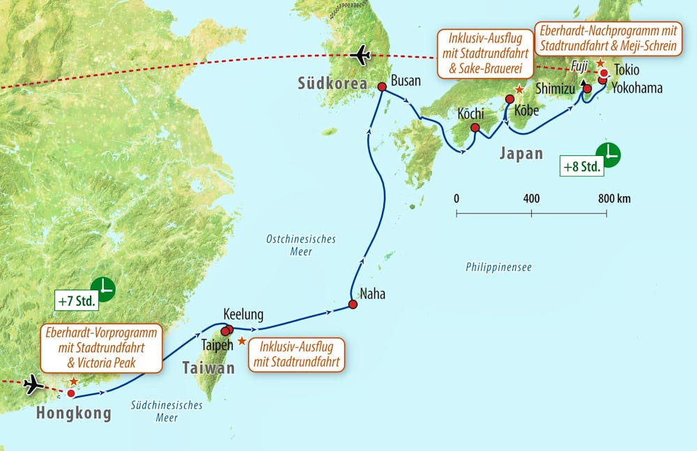 Ihre Reiseroute – © Eberhardt TRAVEL