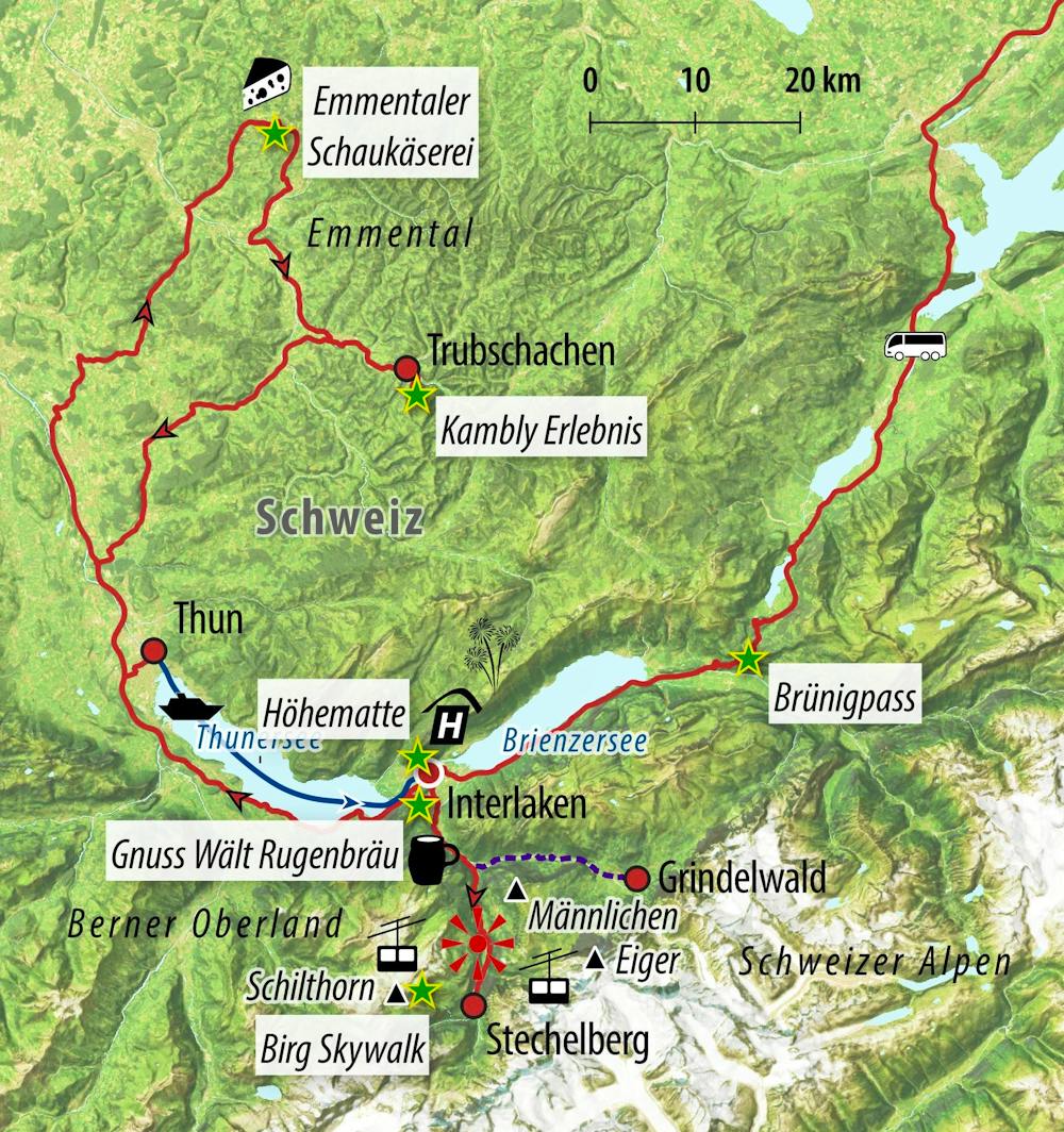Ihre Reiseroute – © Eberhardt TRAVEL