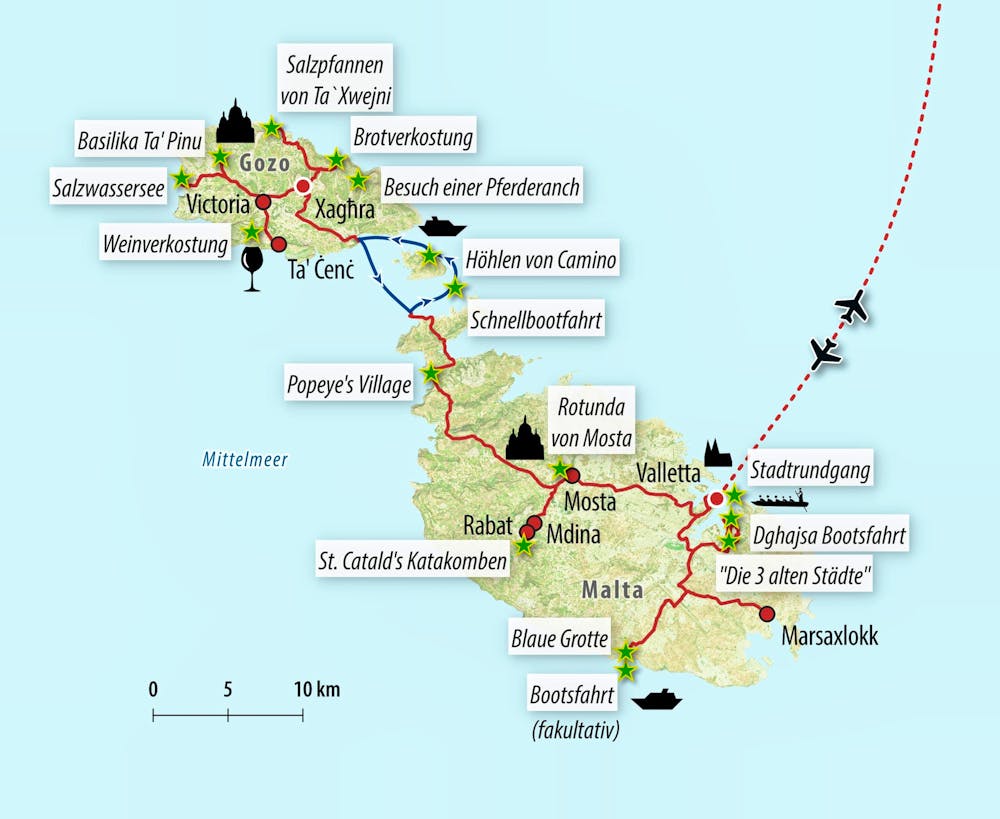 Ihre Reiseroute – © Eberhardt TRAVEL