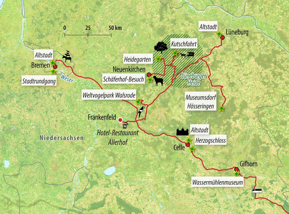 Ihre Reiseroute – © Eberhardt TRAVEL